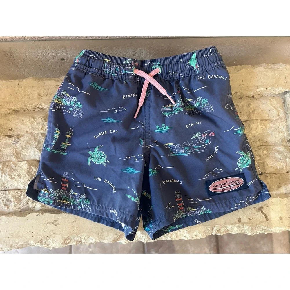Toddler Boy's Size 2T Vineyard Vines Swimsuit Swim Trunk Drawstring
